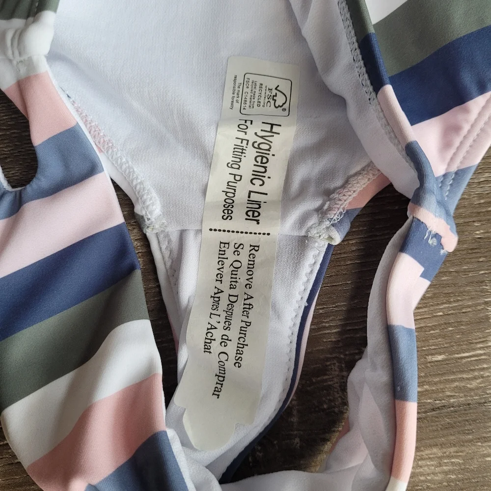 New RAISINS Malibu Stripe‎ Bikini Swim Bottom Size 10